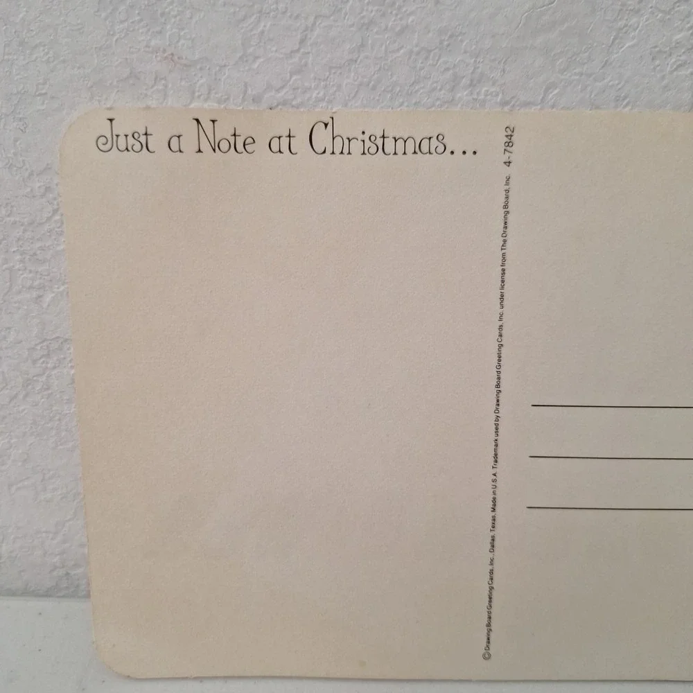 UNUSED Vintage MCM Postcard CHRISTMAS CAT 'Jingle Bells' Piano EXCELLENT